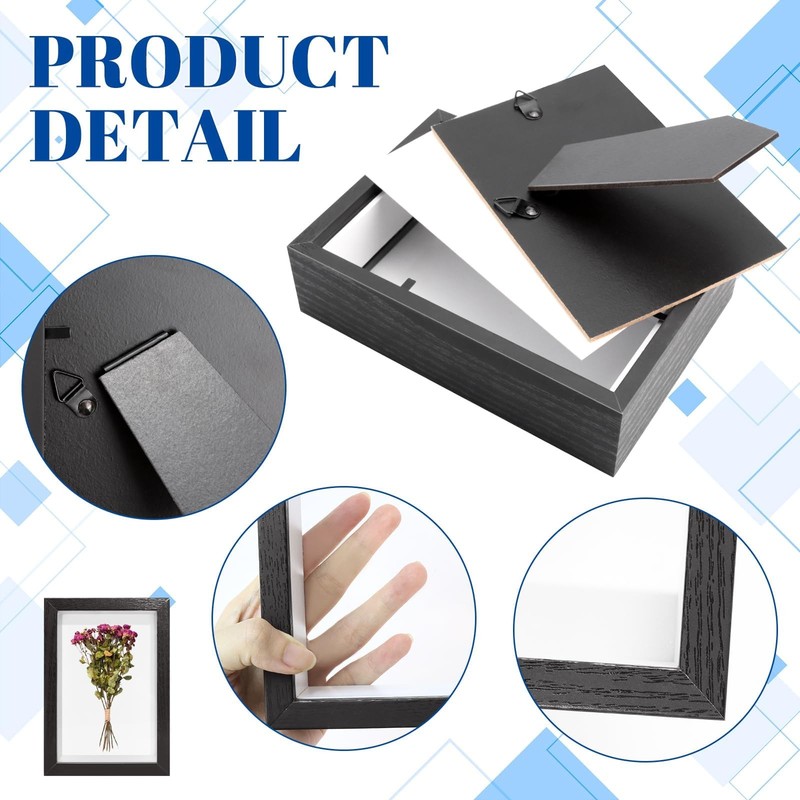 5 Pack 4x6 Shadow Box Frames for Photos Crafts and Memorabilia Display gallery