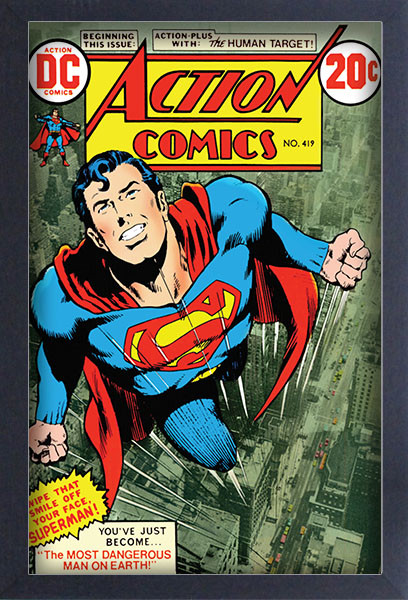 SUPERMAN ACTION COMICS #41 12x18 FRAMED GELCOAT DC COMICS CLARK KENT GIFT ICONIC