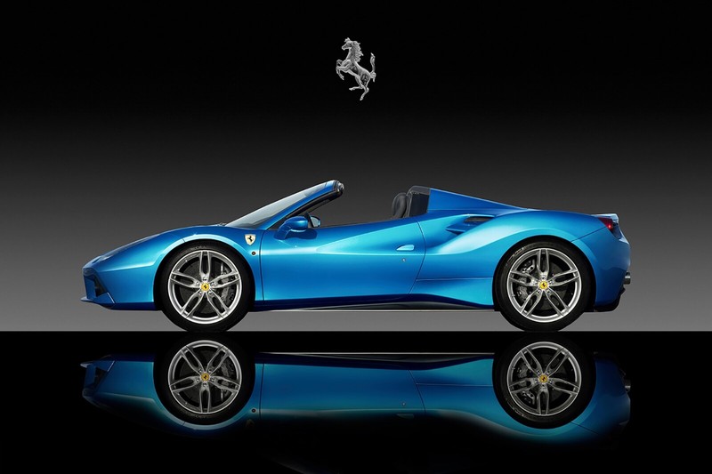 Ferrari 488 Spider Automotive Car Wall Art Giclee Canvas Print Photo