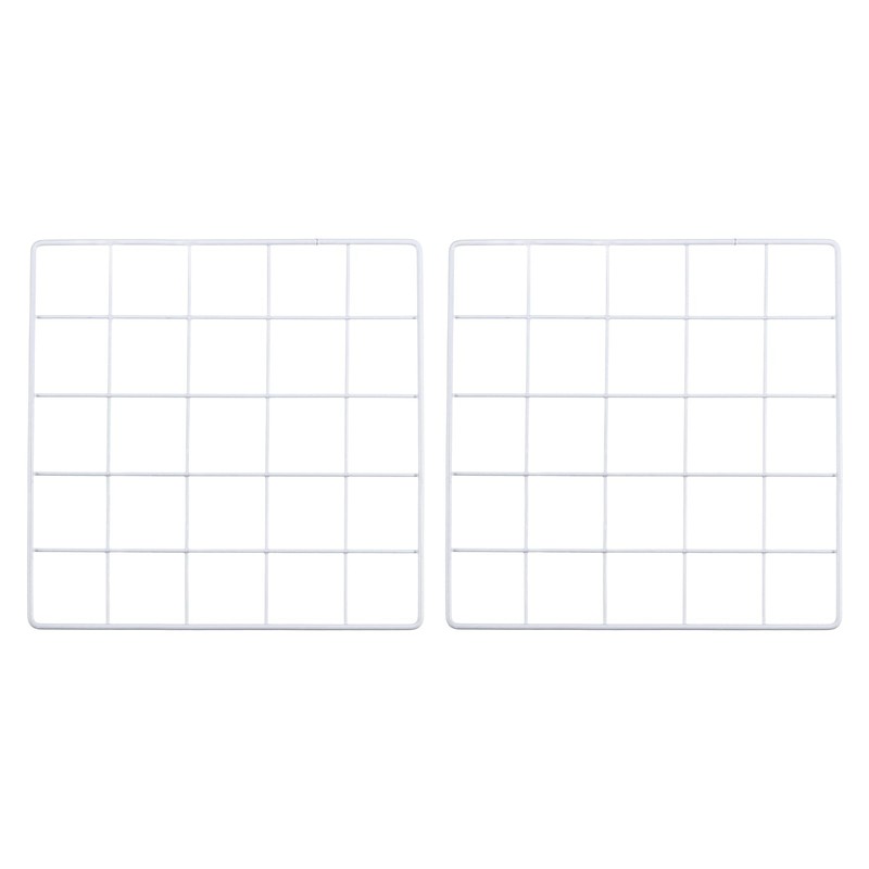 10×10 Inch Wall Grid Panel 2 Pcs Metal Wire Photo Wall Decorative Grid for Ph…