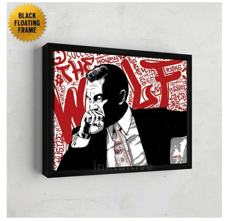 Inktuitive ‘Wolf’ Inspirational Wall Art | Wolf of Wallstreet Canvas Print 40×30
