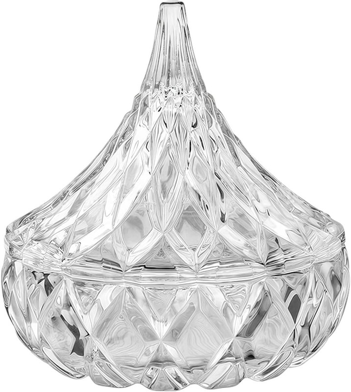 1Pcs 60ML 2OZ Clear Crystal Glass Candy Dish Small Decorative Candy Bowl