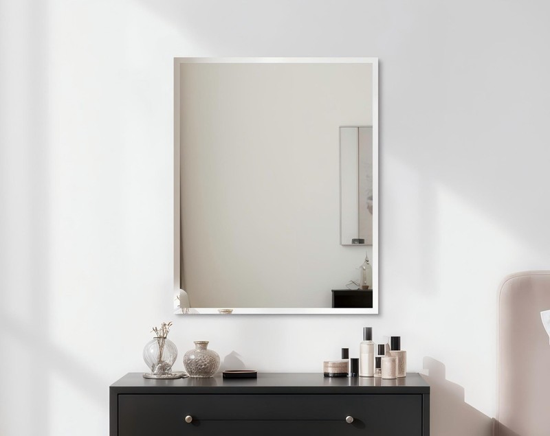 Artloge Frameless Rectangular Wall Mirror Decorative Rectangle Mirrored Glass gallery