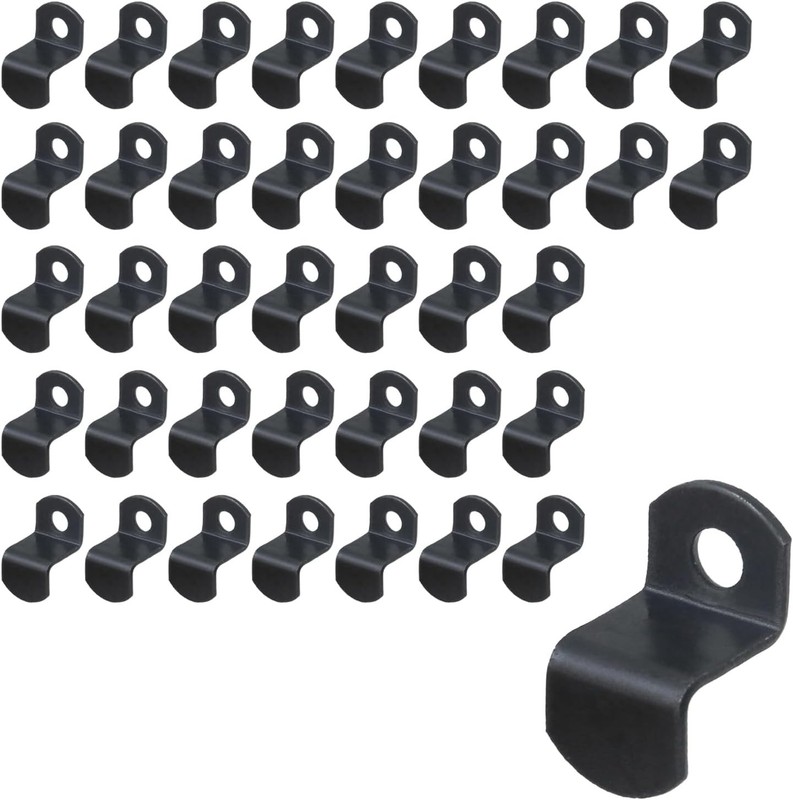 40pcs 1/2″ Depth Flat Offset Canvas Clips Black Metal Photo Frame 1/2″,