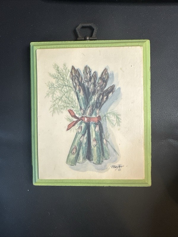 VTG MCM Asparagus Art Piece