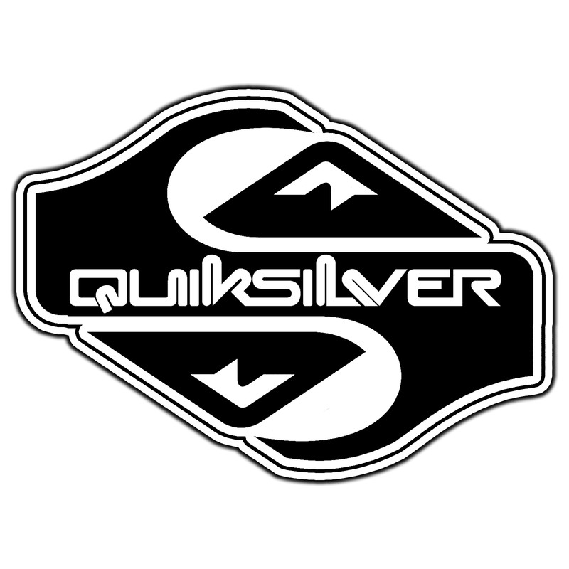 Quicksilver Black Logo #2 Sticker Waterproof Vinyl Decal Die-Cut Laptop Car