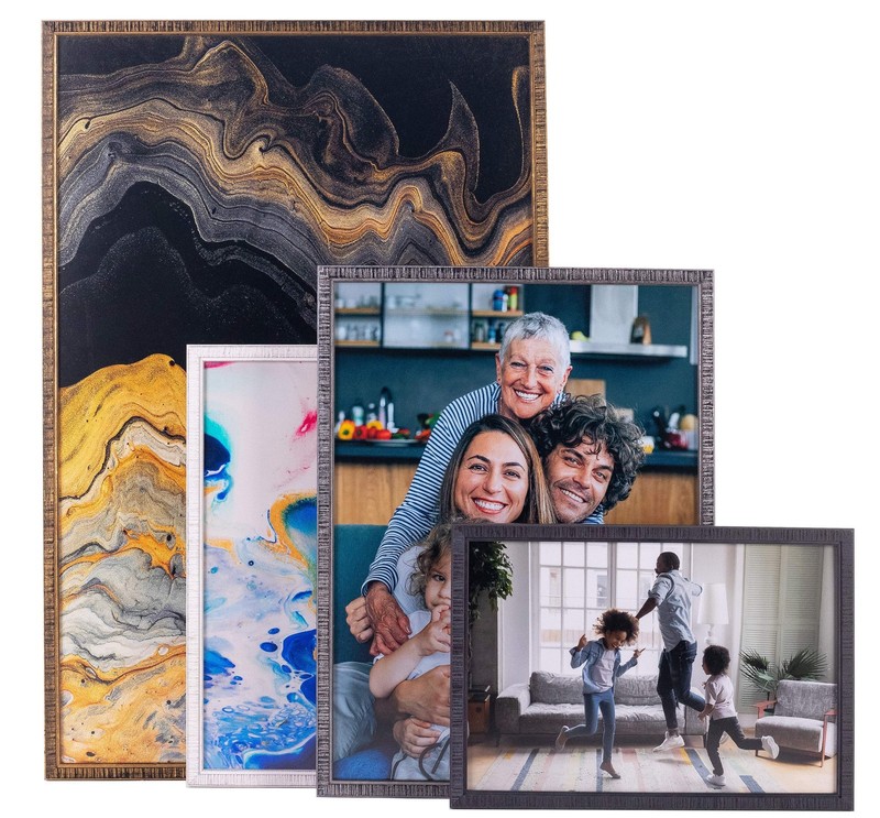11x16 Frame Silver Grey Distressed Solid Wood Picture Frame | 0.75 Inch Moulding gallery