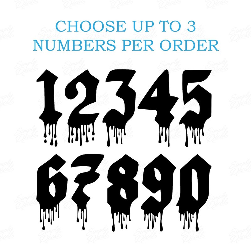 Paint Dripping Moto Decals - Stand Out on the Track⚡Custom RC Numbers BMX Plate⚡ gallery