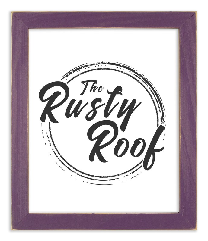 Distressed Emily – Purple Picture Frame – Solid Wood