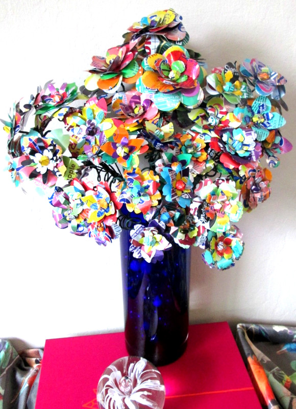 Flower Boquet Upcycled Floral Stems (x5 multicolor) Weddings Gifts Decor