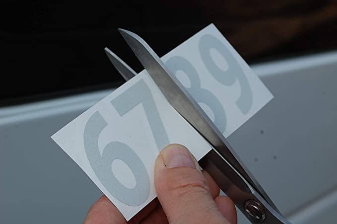 0-9 Reflective Numbers Blue Sticker Vinyl Decals CHOOSE 1" - 12" Set Of 40 (RV2) gallery