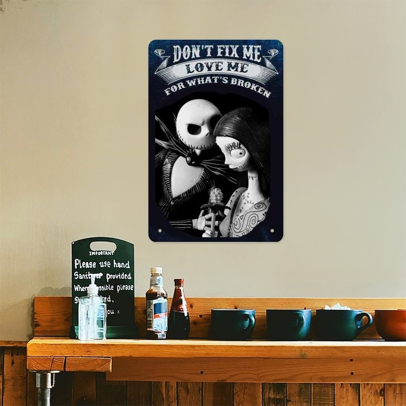 1pc Officially Licensed Disney Nightmare Before Christmas Metal Wall Sign - Vint gallery