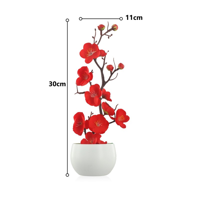 Plant Artificial Potted Flower Plastic Plum Table Blossom False Garden gallery