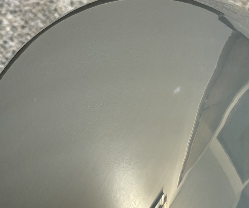 Crate & Barrel Alba Vase Metallic Gray Teardrop Art Glass Statement Decor 18” gallery