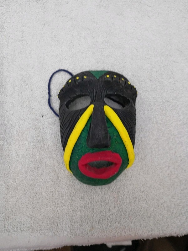 Hand Painted Decorative Mask Measurements 5x4 Inches.Wall Or Shelf Decoration