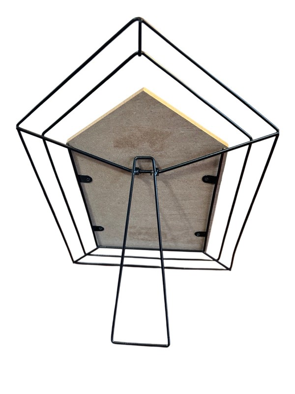 Modern Industrial Picture Frame Wood & Metal Photo Clip Free Standing New gallery