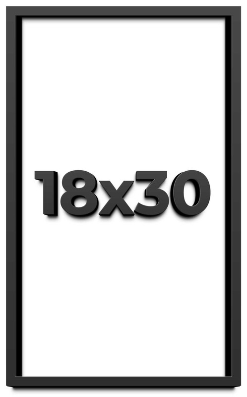 18×30 Shadow Box Frame Black | 1 inches Deep Real Wood Contemporary Shadowbox Di