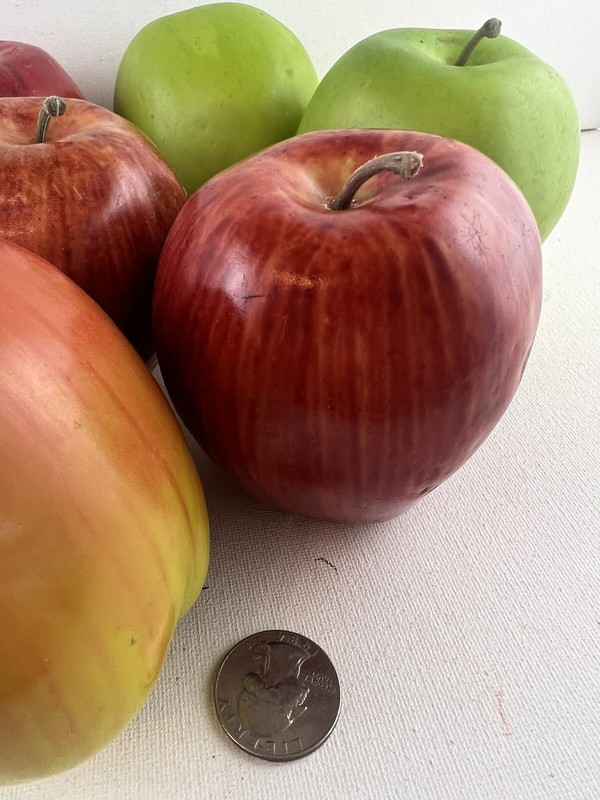 Vintage Lot 8 Pc Ultra REALISTIC Artificial Faux Fruit Bundle Apples Farmhouse gallery