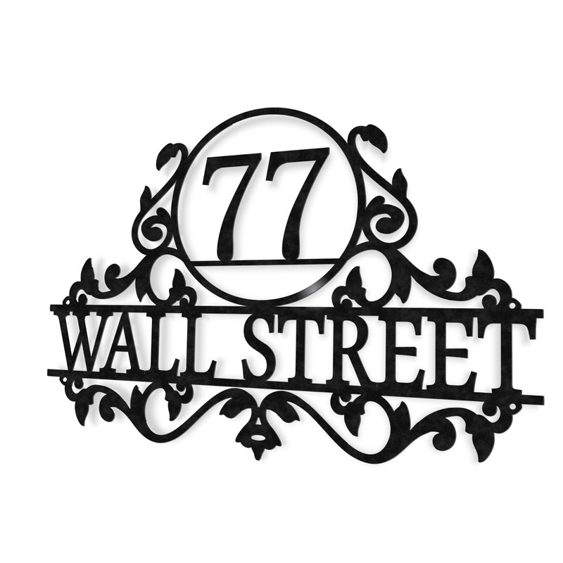 Personalized Metal Address Sign – Custom House Number & Street Name Wall Plaque