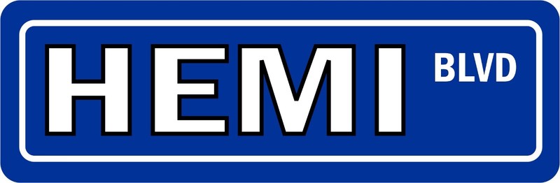HEMI BLVD STREET SIGN ALL METAL Tin Sign AUTO CAR PARTS