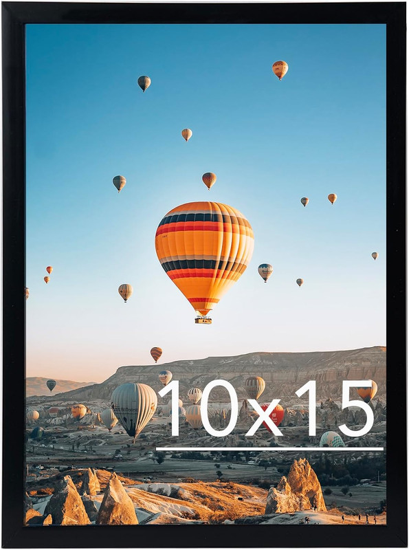 10X15 Picture Frame Black for Wall Hanging, Wall Mounting Horizontally or Vertic