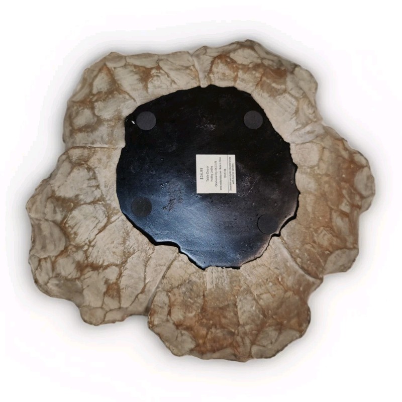 Faux Wood Flower Shape Bowl Coffee Table Entryway Home Decor Resin Centerpiece gallery