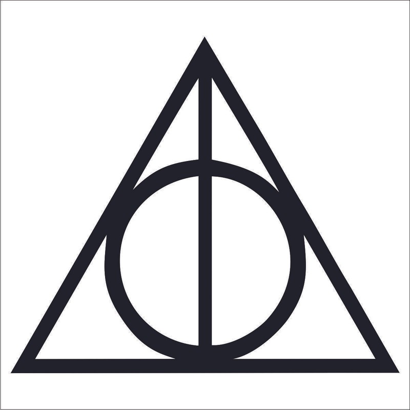 Deathly Hallows Die Cut Vinyl Decal Sicker any vehicle 🚗🚙🚌🚛🚜🏍💨 free ship-