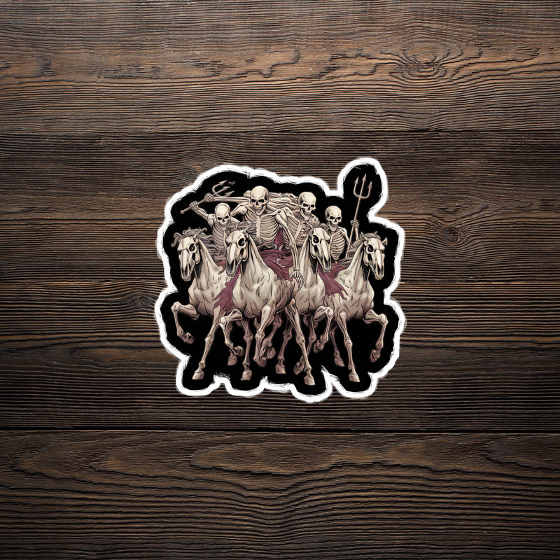 Four Horsemen of the Apocalypse Sticker - Gothic Horror Vinyl Decal #2968