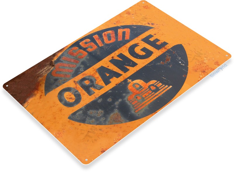 TIN SIGN Mission Orange Soda Logo Metal Décor Kitchen Store Fountain Bar A494 gallery