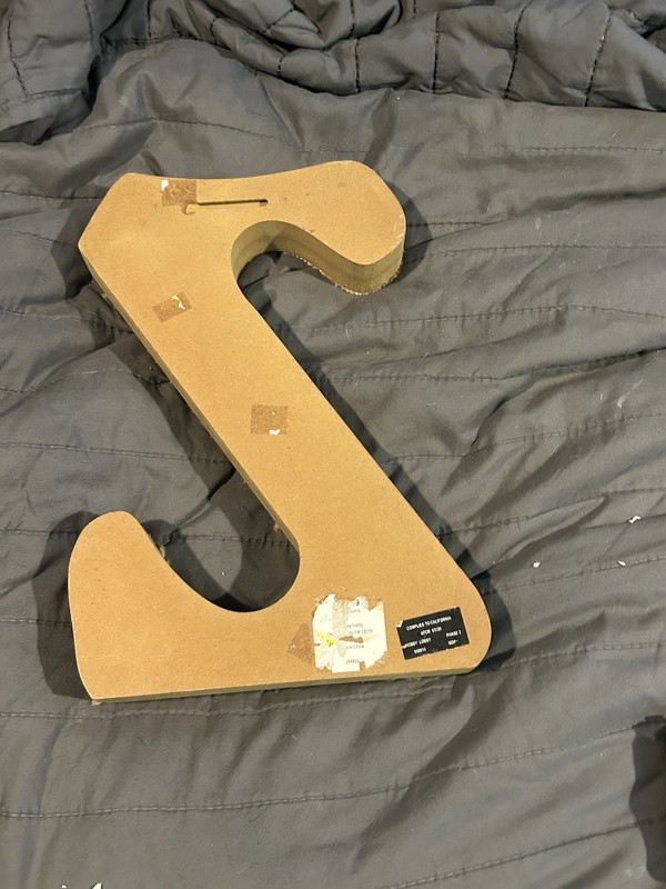 Distressed Solid Wood Letter Z Freestanding Monogram Initial Shelf Decor Country gallery