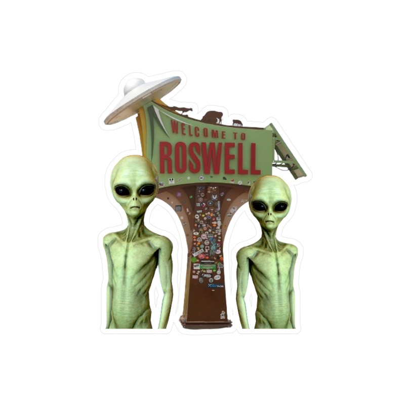 Vinyl Sticker / Decal – Welcome To Roswell / Ufo Aliens Conspiracy Crash Landing