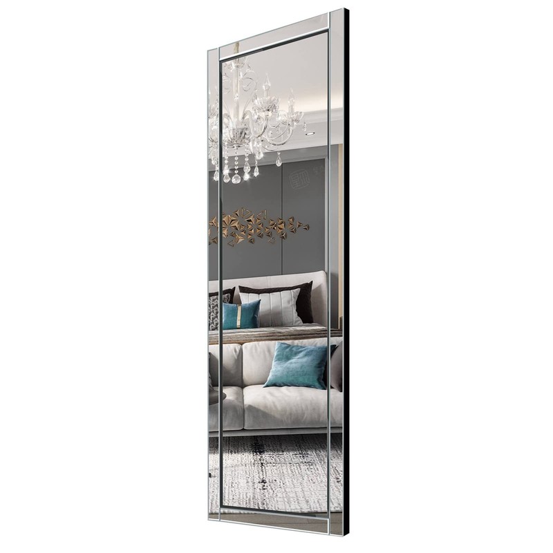 65×24 Full Length Wall Mirror, Large Rectangle Mirrors with Reflect Frame, Wa…