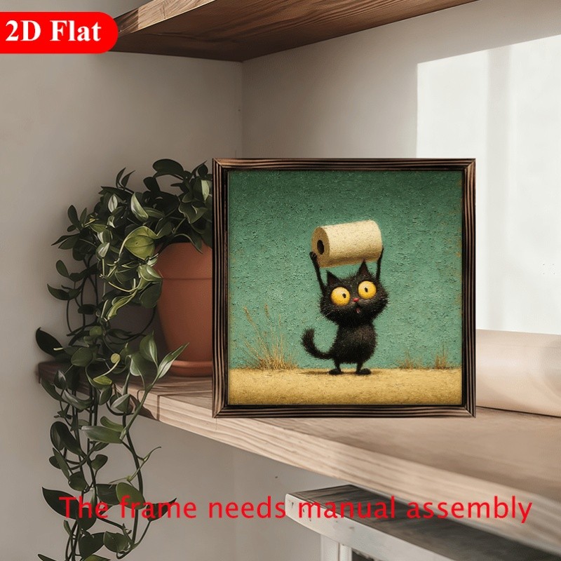 Playful Cat Roll Paper Rustic Vintage Farmhouse Decor for Bathroom Toilet Gift gallery