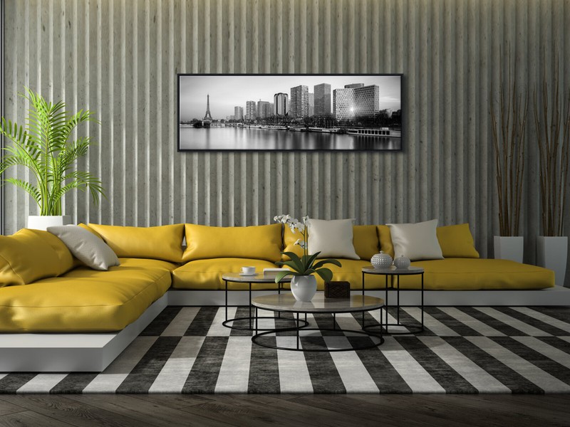 Framed Canvas Prints Artwork Picture Photo Black and White Paris Cityscape Gray gallery