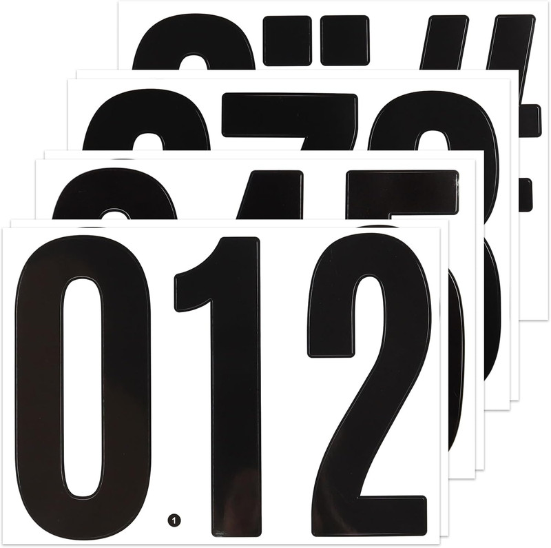 7 Inch Large Number Stickers, 8 Sheets Self-Adhesive Vinyl Number Sticker Decals