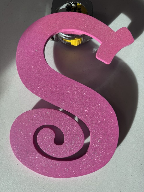 Pink Glitter Wooden Upper Case Letter L Wall Art Decor Hobby Lobby