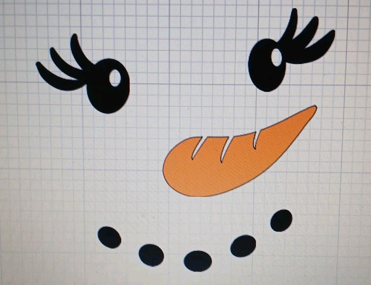 Snow woman Face Decal