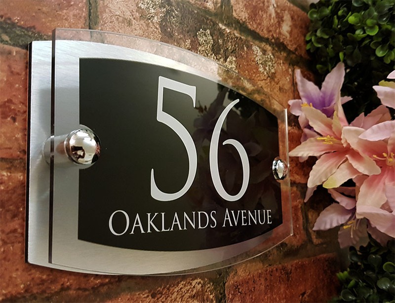 Contemporary House Signs Plaques Door Numbers 1 – 999 Personalised Name Plate