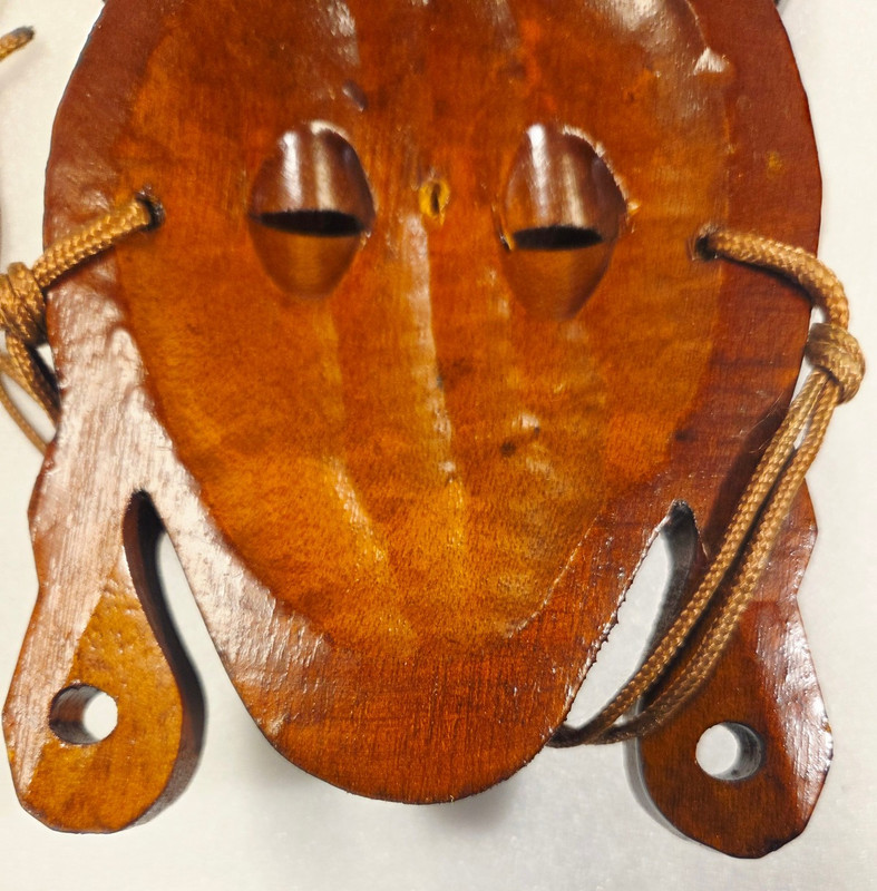 Korean Hahoe Bride Folk Art Hand Carved Wooden Face Mask Wall Decor gallery