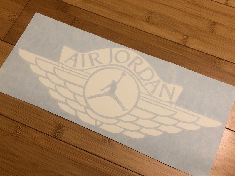 Retro Air Jordan Sticker 12” White Decal JUMPMAN Vinyl Michael Jordan Nike gallery
