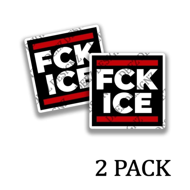 FCK ICE Political Immigration themed Adhesive Outdoor Vinyl Sticker Decals V2 gallery