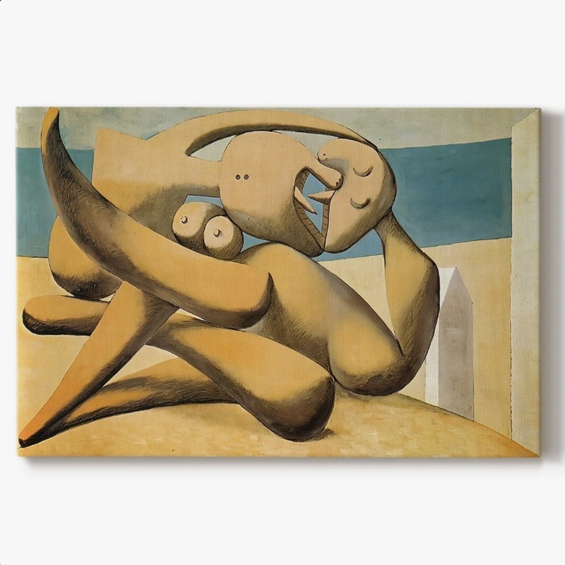 Pablo Picasso - The Kiss - Framed Canvas Wall Art Abstract Modern Home Decor gallery