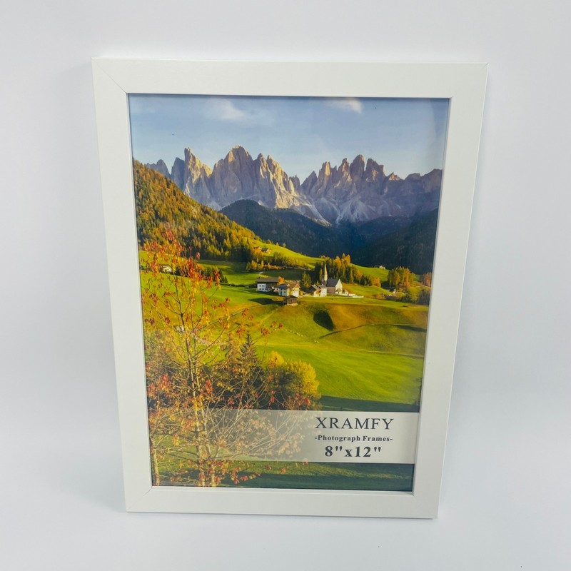 XRAMFY 8"x12" Simple White Photograph Frame, Rectangular Wall Photo Frame gallery