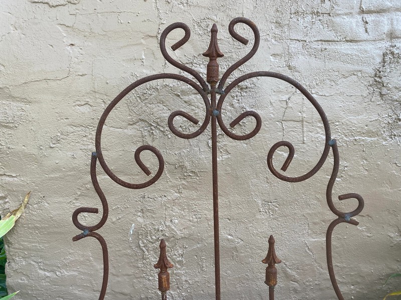 Lg Wrought Iron 33" Spear Fence Window Box Outdoor Patio Metal Flower Container gallery