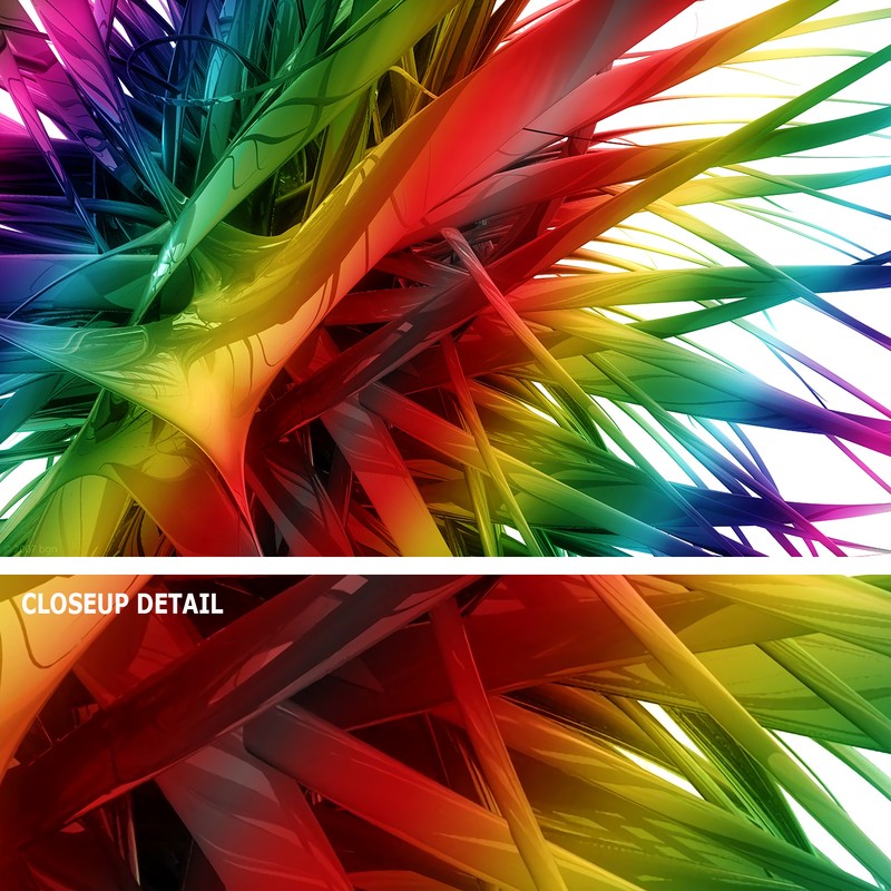 36W”x24H” LINEAR EXPLOSION by STUDIO ANTO – COLORFUL OVERLAP CHOICES of CANVAS
