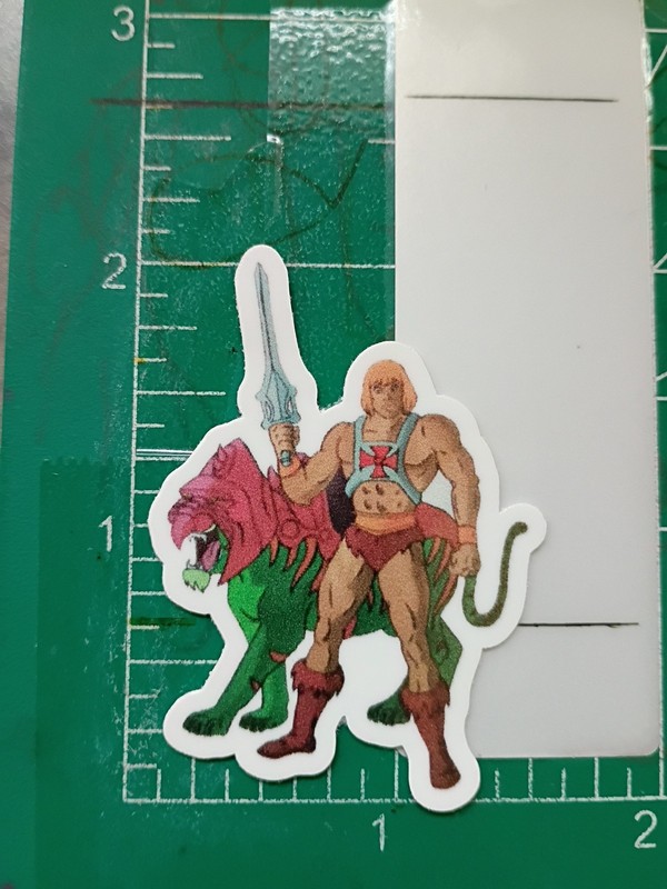 HEMAN STICKER X 2x1 INCHES, VYNIL HIGH GLOSS STICKER X SMALL SIZE STICKER