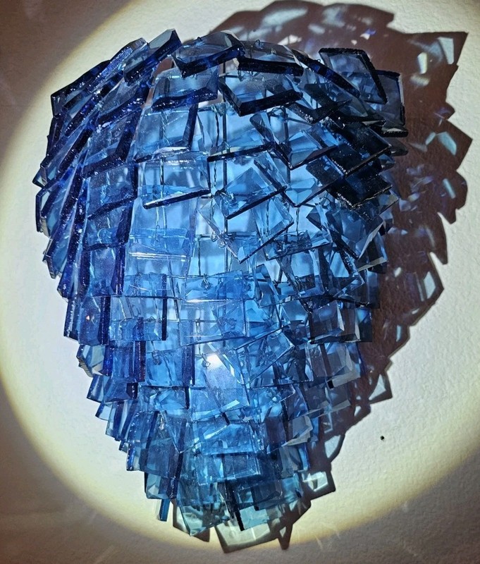 Wall Sculpture Bouga T3 By Spiridon Deco Cobalt Blue Artesinal Tile Suspended On gallery