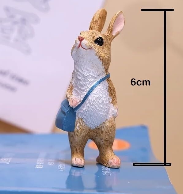 Bunny Rabbit Statue Fairy Sculpture Tabletop Figurine Home Decor Gifts gallery