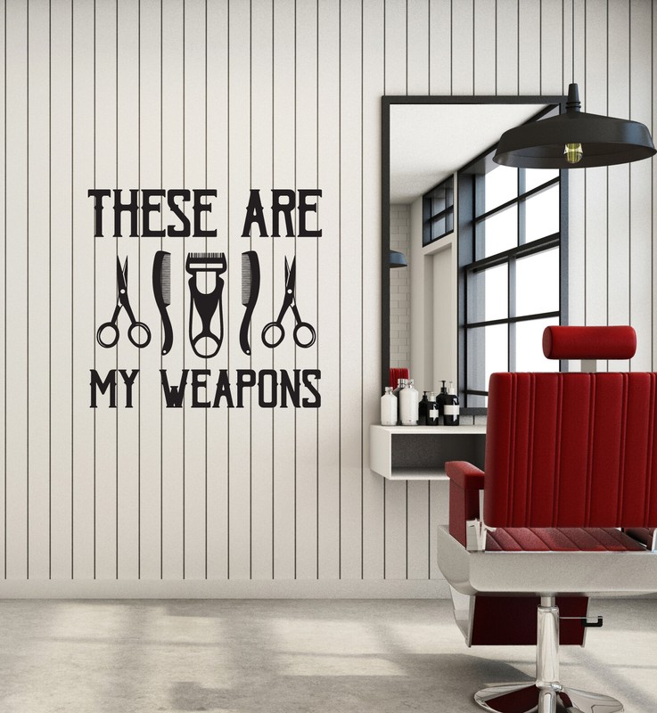 Vinyl Wall Decal Hairdresser Saying Barber Quote Barbershop Stickers (ig5996)