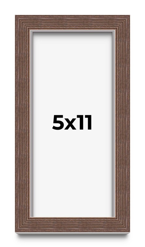 5×11 In Shadow Box Frame Brown | 1.125 inches Deep Real Wood Rustic Shadowbox Di